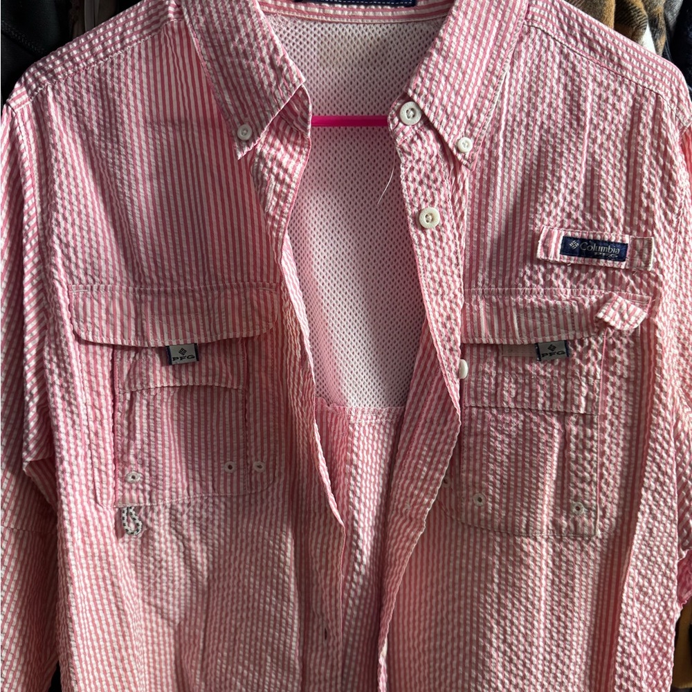 Columbia Pink Striped Women's Blouse